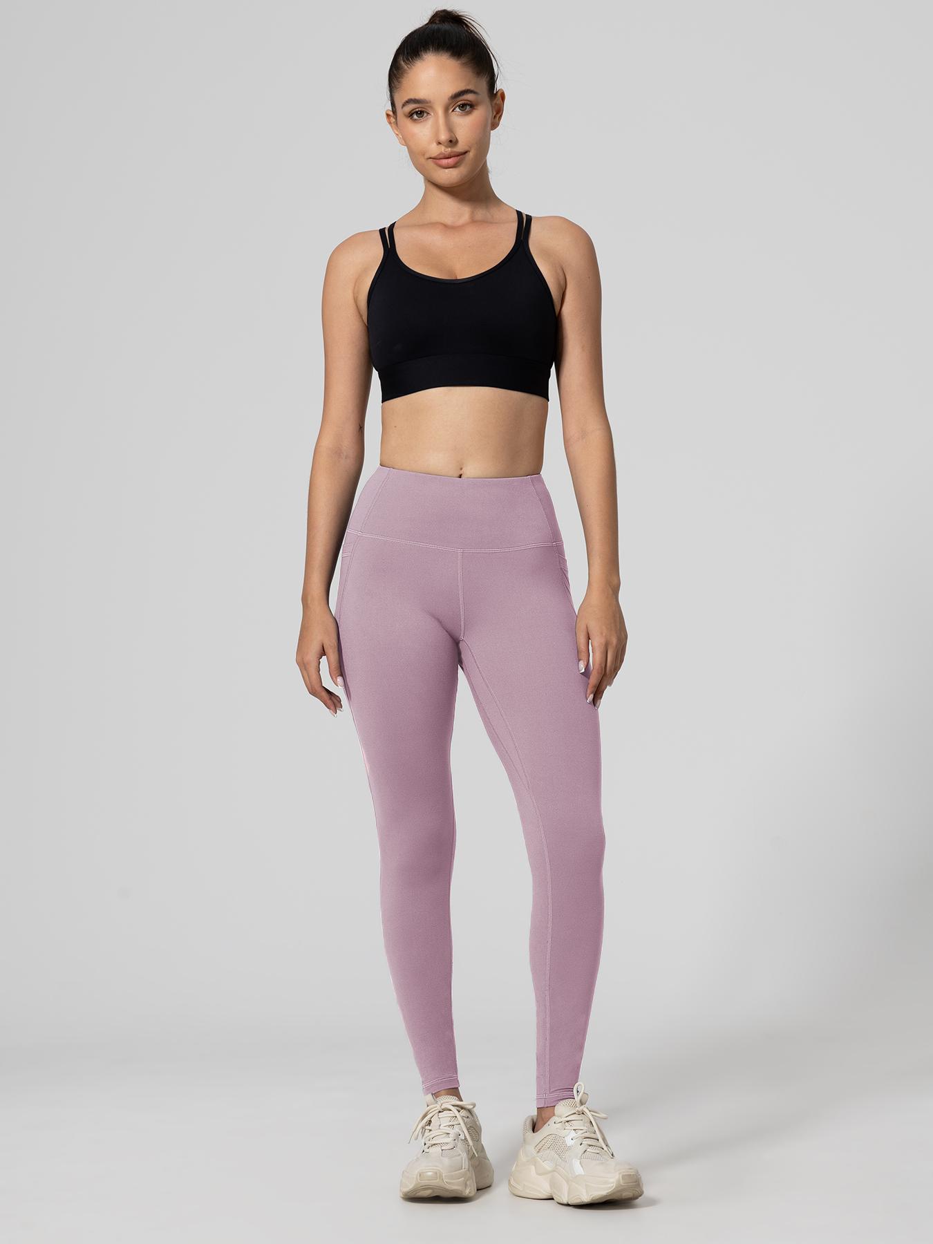 CHRLEISURE 3/5/6-Pack High Waisted Sports Leggings with Pockets for Women - Soft Athletic Tummy Control Pants for Running Cycling Yoga Workout Leggings