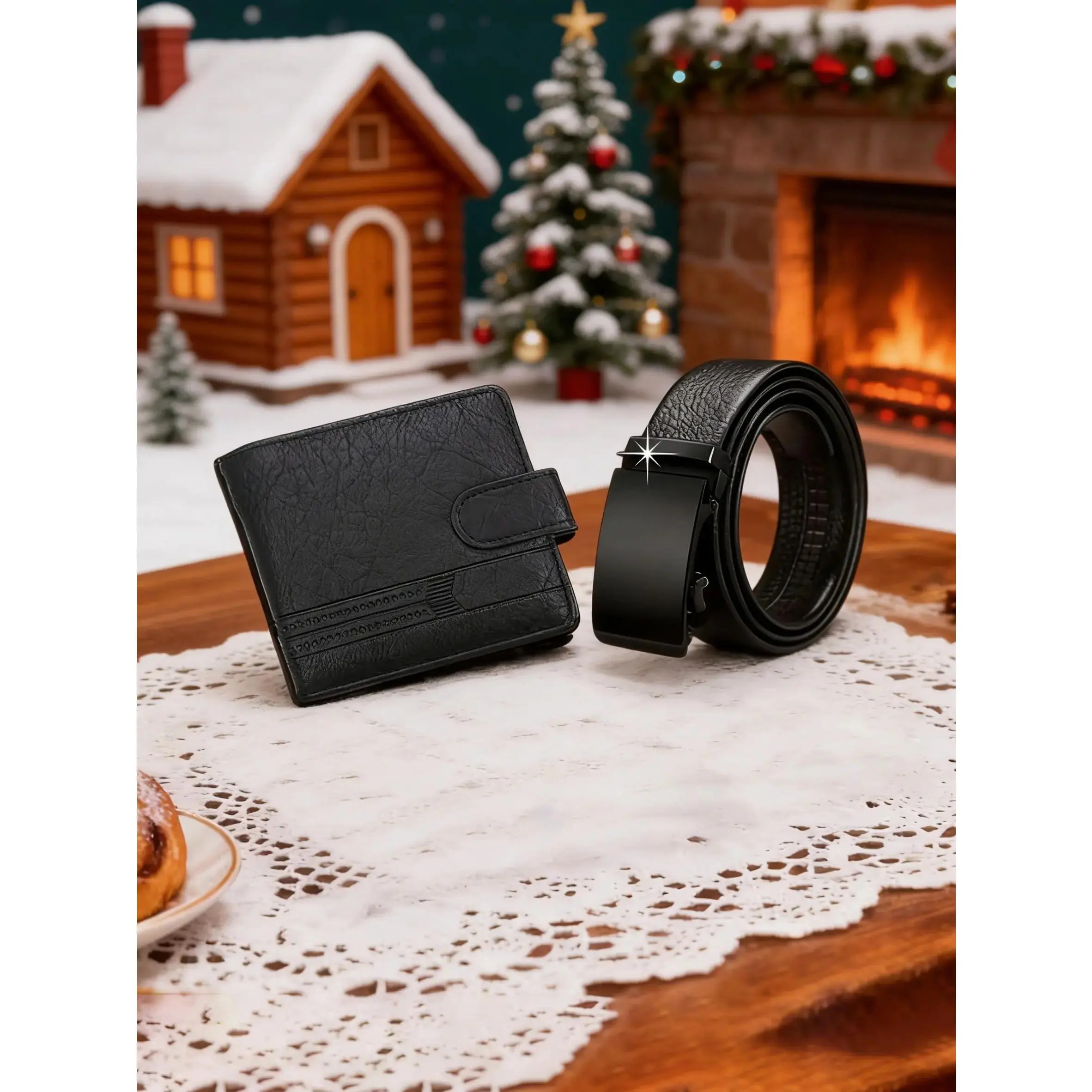 Men's Fashion Belt Set with Wallet, Classic Style, Perfect Gift for Valentine's Day, Father's Day, Christmas, Birthday