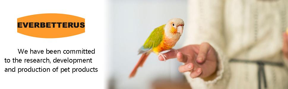 EVERBETTERUS 10W Cage Heater - Draft-Protecting Snuggle-Up Accessory for Exotic Pet Birds (African Grey, Parakeets), 3.7"x5.7" Bird Perch Supplies, Protect, Drafts