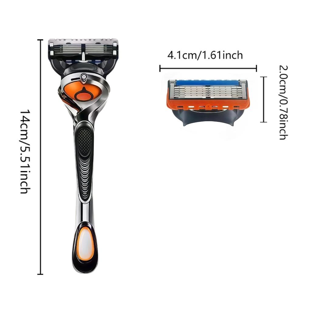 Men's Razor with High-Quality Sharp Refills, 5 Layer Stainless Steel Blades, Dustproof Waterproof Rust-Resistant, Comfortable Shaving Experience