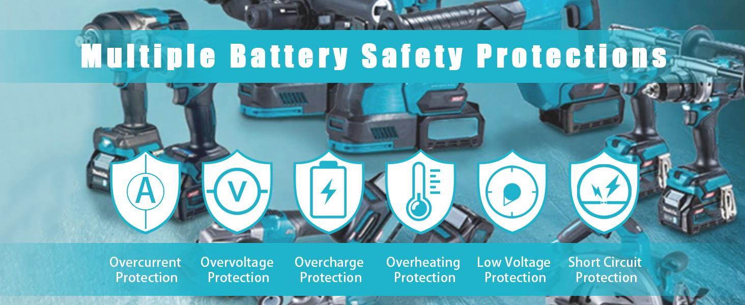 18V Batteries Fit for Makita 18volt Cordless Power Tools with 6000 mAh High Capacity,BL1860B BL1820B BL1830B BL1840B BL1850B LXT-400 chainsaw