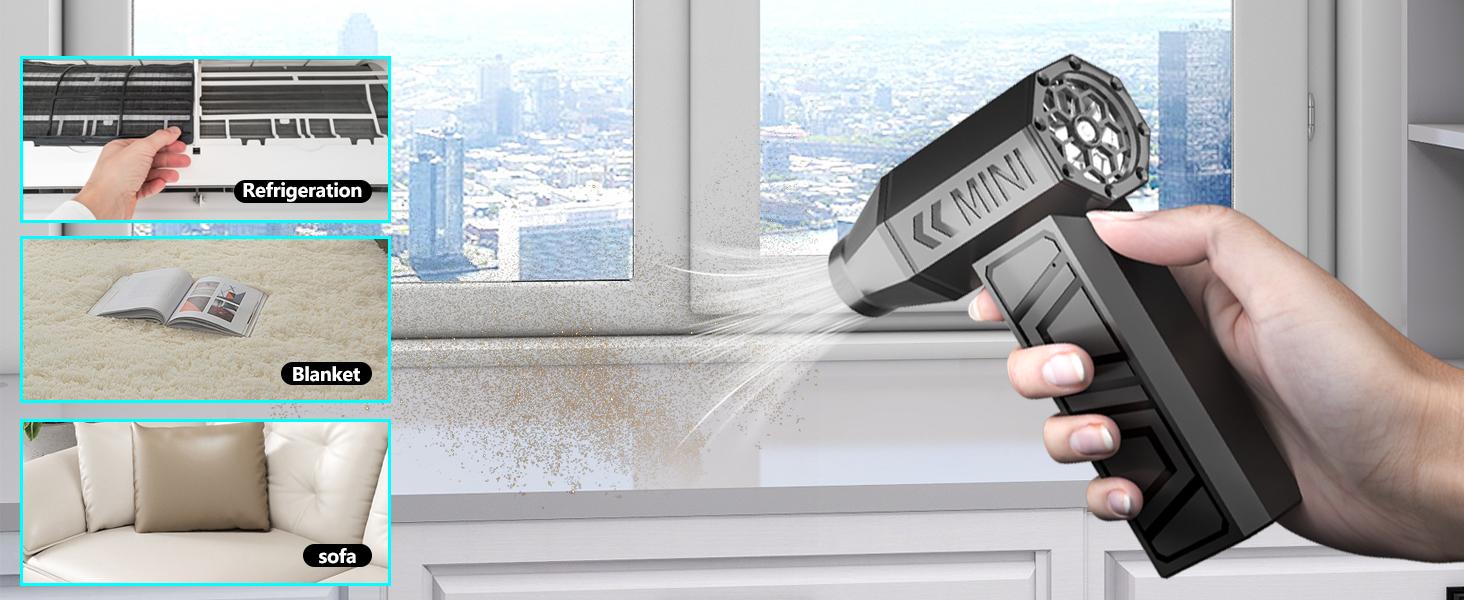 Turbo Jet Blower Cordless Air Duster 130,000RPM Cordless Electric Compressed Air Duster Mini Turbine Fan, Violent Fan for Keyboard Computer Cleaning