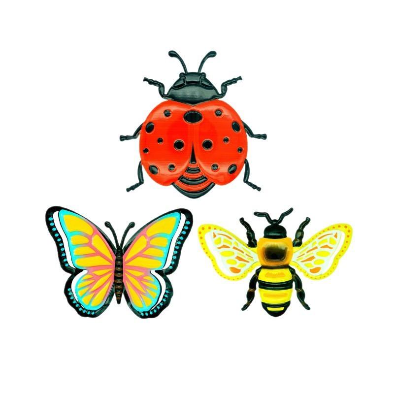 4-Pack 3D Iron Butterfly Wall Decor, Creative Painted Metal Art for Garden Outdoor Hanging, Unique Craftsmanship for Home Decoration