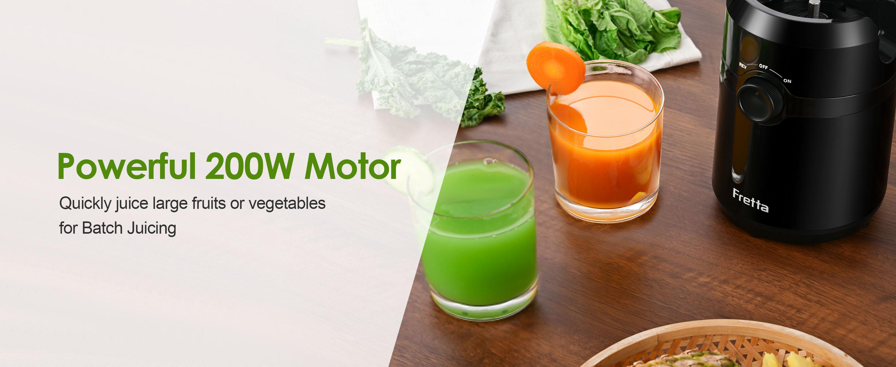 Fretta Cold Press Juicer Machine, 4.25" Large Feed Chute, Compact Juicer Machines for Fruits & Vegetables, Sleek Design Personal Size Tritan BPA-Free Fretta Cold Press Juicer Machine, 4.25" Large Feed Chute, Compact Juicer Machines for Fruits & Vegetables, Sleek Design Personal Size Tritan BPA-Free