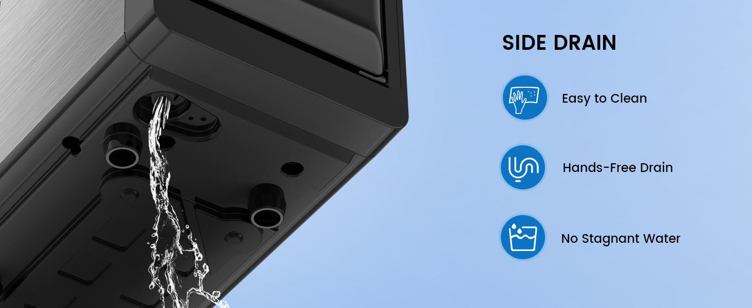 Cowsar Countertop Bullet Ice Maker Machine with Self-Cleaning & Light, Fast Ice Making, LED Control, Pull-Out Ice Drawer, Compact Portable Ice Maker for Home & Kitchen