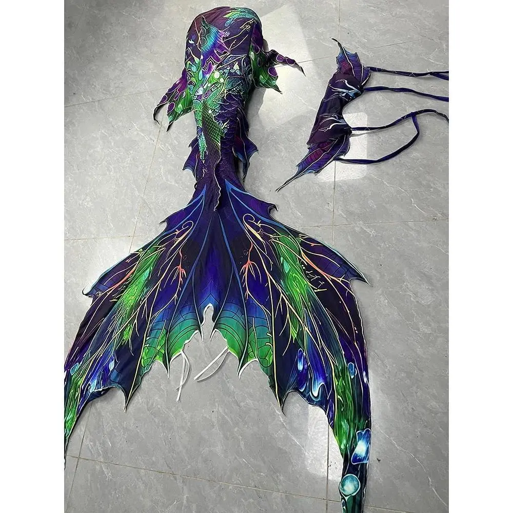 Colorful Gradient Mermaid Tail Fin Underwater Performance Costume Customized Mermaid Costume Aquarium Character Shooting