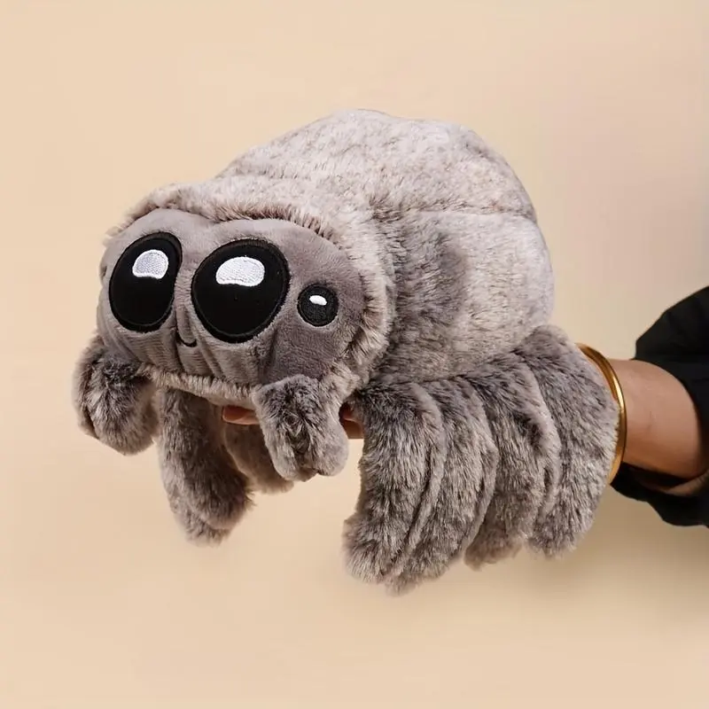 Cute Fluffy Spider Stuffed Animal, Soft Polyester Plush Doll, Fun Halloween Decoration Party Gift for All