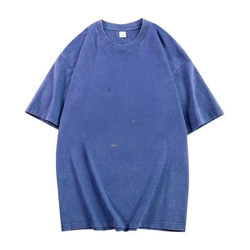 3 Pack Acid Wash Unisex Oversized Cotton T-Shirt Crew Neck Half Short Sleeve Summer Top Casual Loose Fit Solid Streetwear Comfortable Tees Basic Womenswear Shortsleeve Tshirt