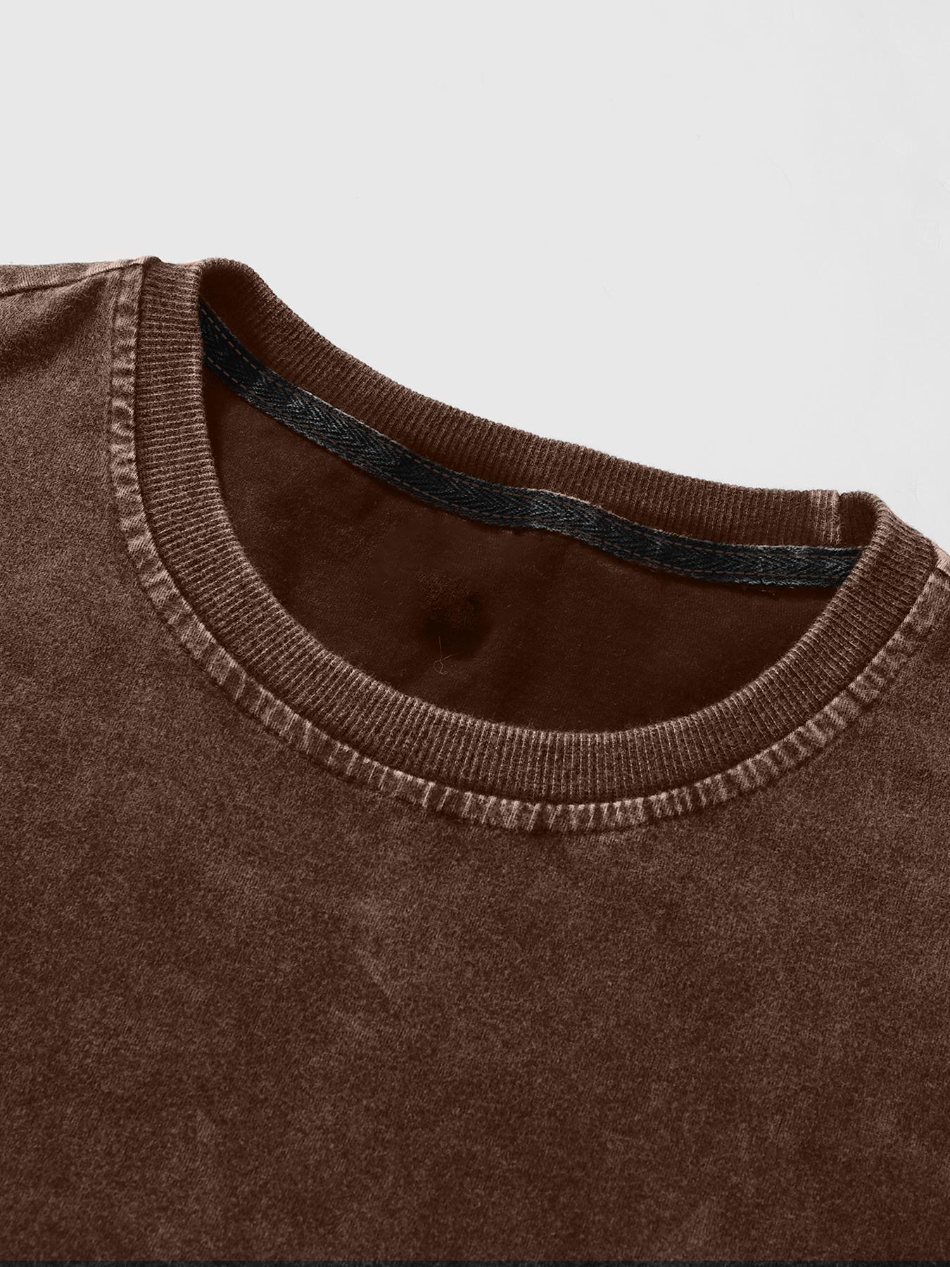 Unisex Men's Letter Print Short Sleeve Graphic Tee, Vintage Trendy Casual Double-sided Printed T-shirt for Daily Wear, Menswear for All Seasons, Top