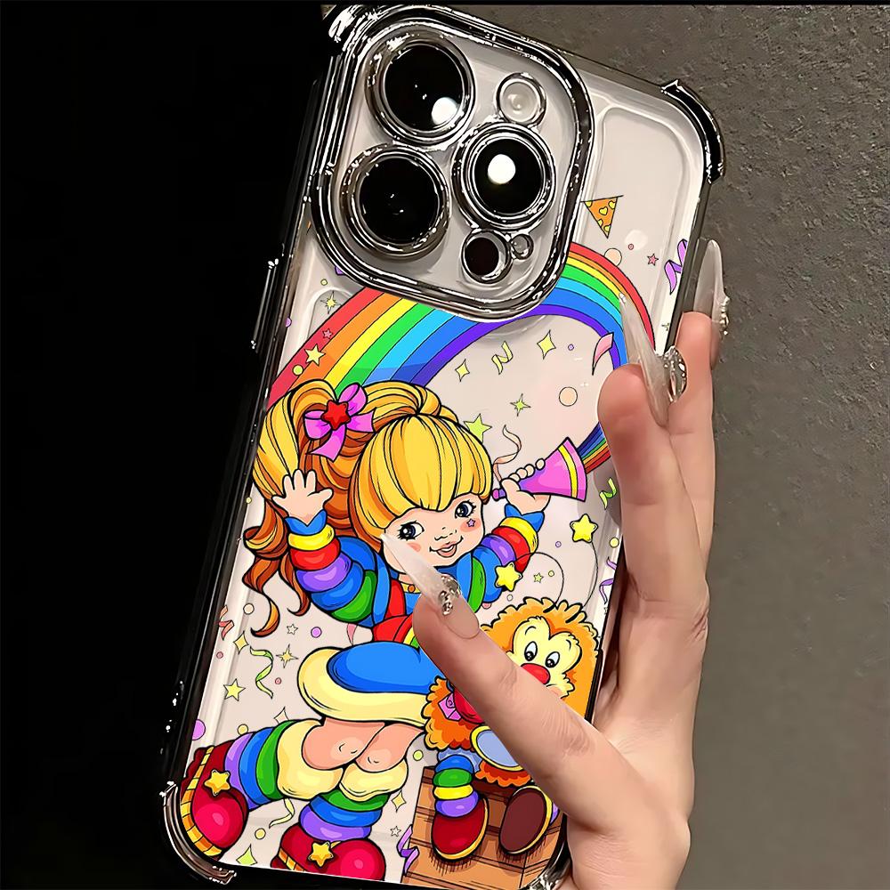 Cartoon Rainbows Brites Protective Phone Case Suitable for iPhone 17 16e 16 15 14 13 12 11 Mini Pro Max Air X XR XSMAX 8 7 Plus Anti Fall Transparent Soft Back Cover
