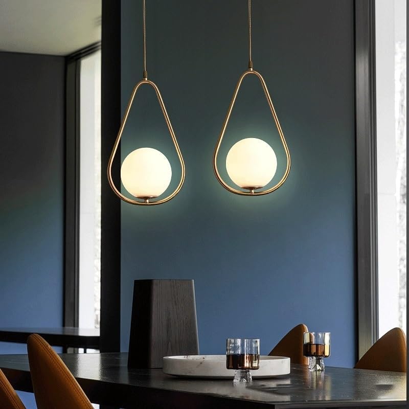 Nordic Style Ceiling Pendant Light, Modern Simple E27 Socket, Adjustable Hanging Lamp for Kitchen Island, Dining Table, Living Room, Bedroom