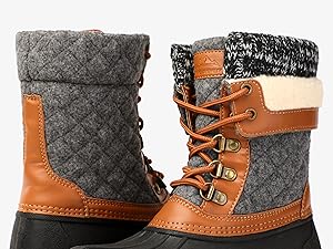 ALEADER Women's Winter Fashionable Versatile Snow Boots, Warm and Non-Slip Duck Boots