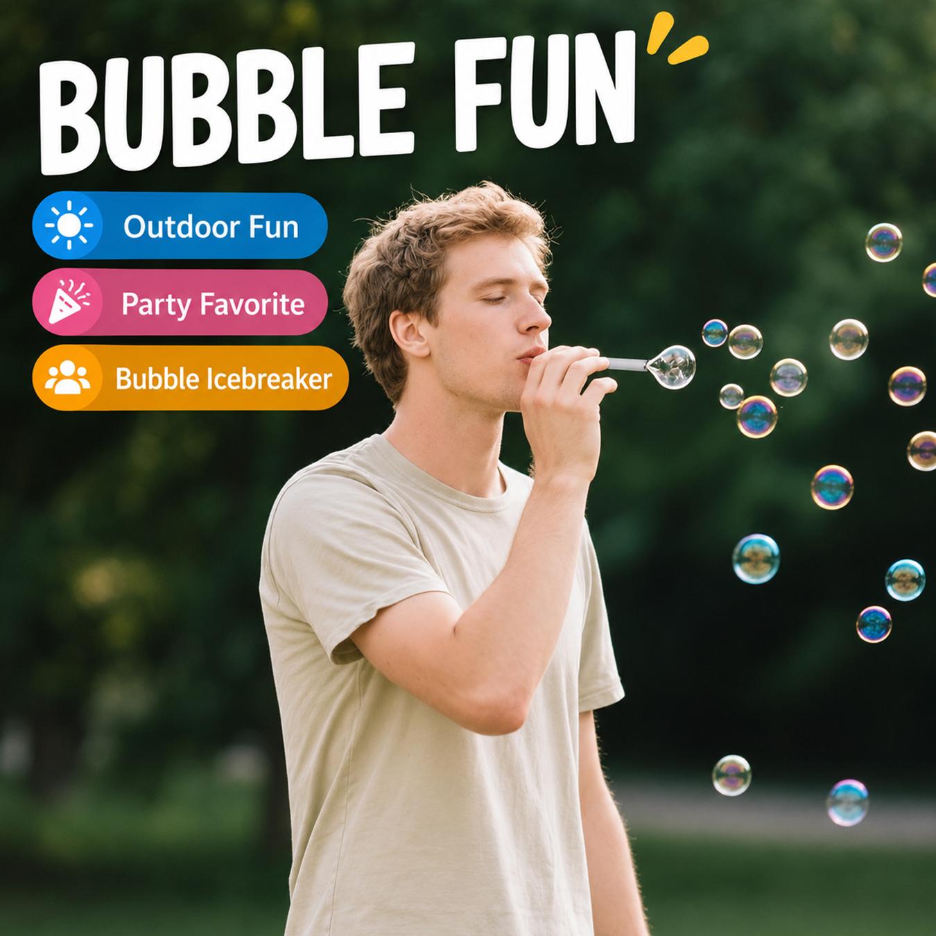 Funny Bubbles Blower with Empty Bottle, Bubbles Blower Relax Funny Mini Stress Relief Reliever & Recyclable, Novelty Style Relaxation Perfect for Parties, Gags, and Lighthearted Entertainment as Birthday or Party Gift Ideas
