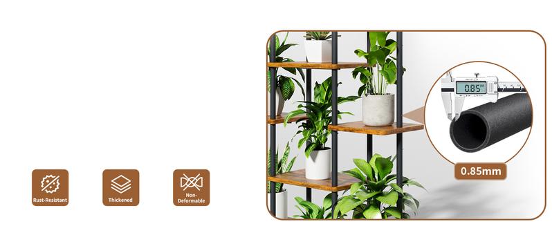 Minimalist Indoor Plant Stand with Grow Lights, 40" Tall 6 Tiered Metal Shelf, Artistic Corner Plant Holder, Organiser for Pots and Flowers, Living Room&Patio Display Rack, Perfect Gift, Easy Installation, Baking Shelves, Outdoors&Indoors, Painted Finish Minimalist Indoor Plant Stand with Grow Lights, 40" Tall 6 Tiered Metal Shelf, Artistic Corner Plant Holder, Organiser for Pots and Flowers, Living Room&Patio Display Rack, Perfect Gift, Easy Installation, Baking Shelves, Outdoors&Indoors, Painted Finish