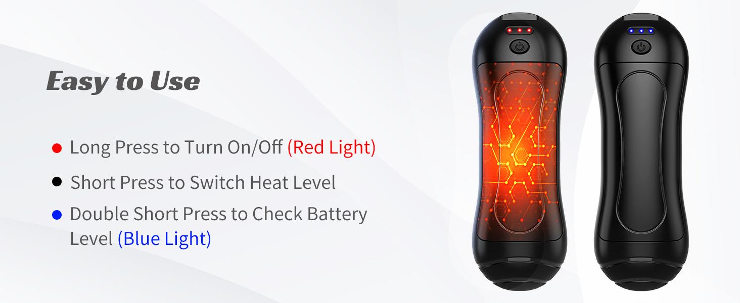 2 Pack Hand Warmers  heater  - Portable Pocket Warmer with 3 Heating Modes, Rechargeable 6000mAh, Reusable for Outdoor Sports/Camping/Hiking/Travel