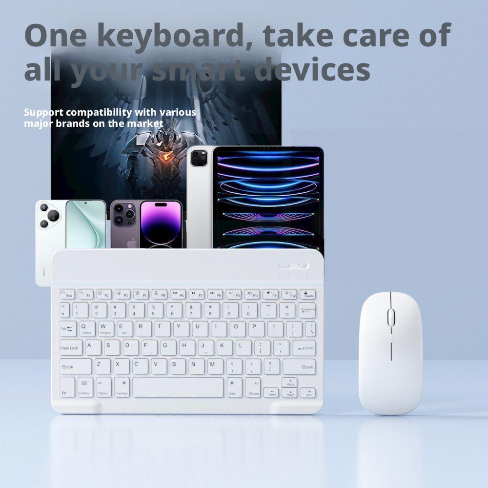 Wireless Keyboard and Mouse Compact Set, Compatible with iOS/iPad/MAC, Rechargeable Design, Optical Tracking, Ideal for Office Use