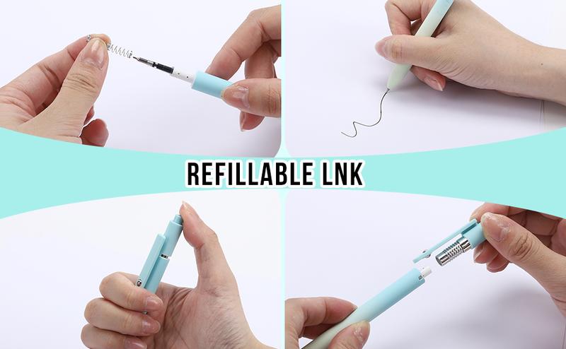 Fourcandies 5pcs Pens Black Ink Gel Pens Medium Point 0.7mm Pen Smooth Writing High-End Series Cute Pens for Journaling Note Taking, for Students, Nurse, Office/School/Hospital Easter/Christmas/Hallowen Gifts, Bible Study Supplies for beginners