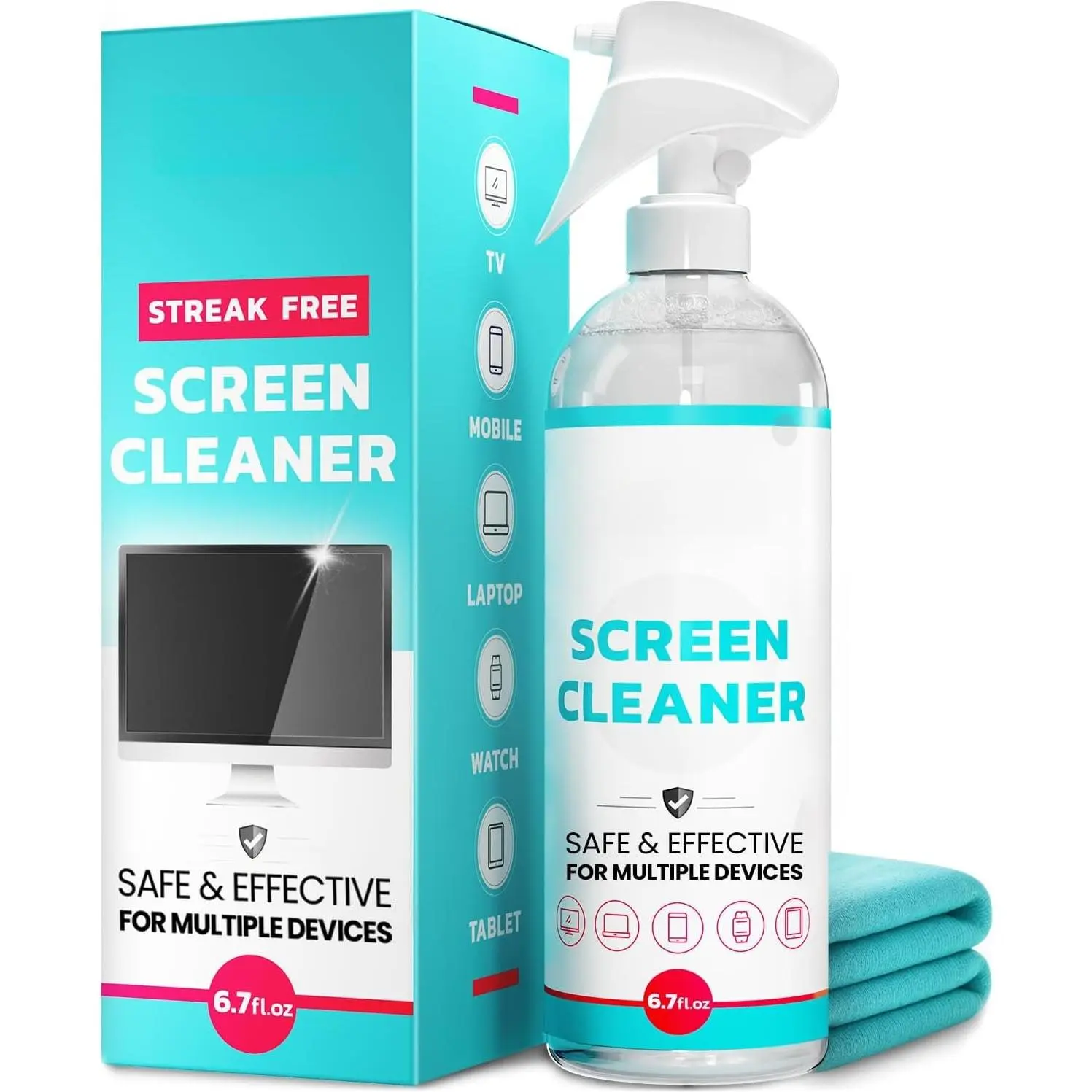 ® TV Screen Cleaner  (Streak-Free) TV Screen Cleaner for  TV, LCD, LED, OLED |  Screen Cleaner  and Wipe Microfiber Cloth for TV, , Laptop, iPad, ,  &