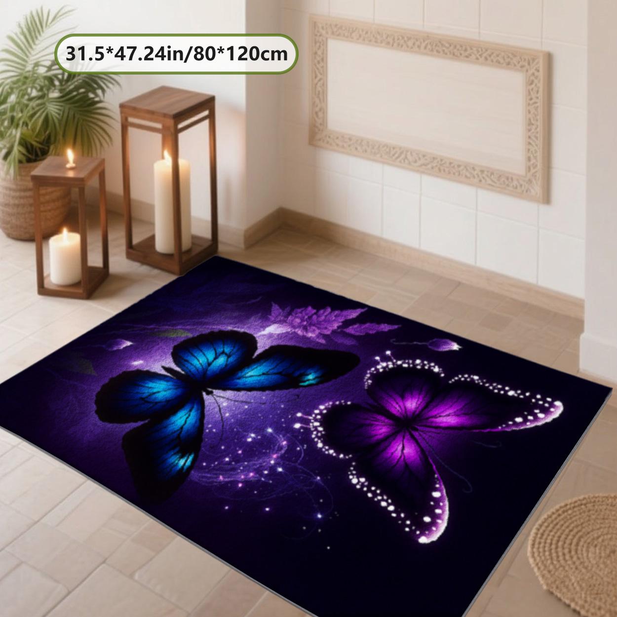Velvet soft and comfortable patterned printed carpet, Flower Pattern Rugs, Household Decorative Rug, suitable for multiple scenarios, available in various sizes, soft and non-shedding.