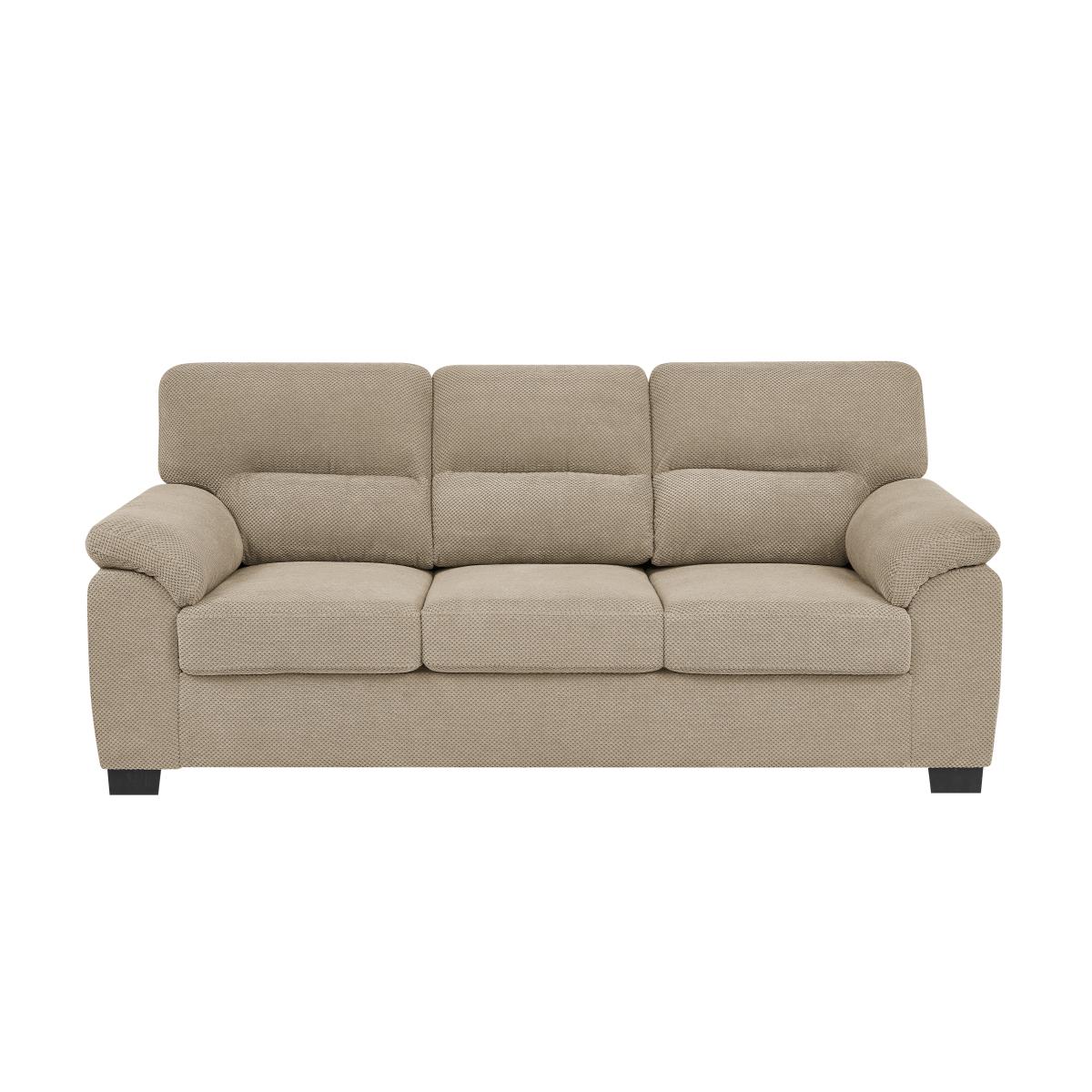 3-Seater Sofa, Camel Upholstered Couch, Modern Living Room Furniture, Textured Fabric Sofa, Minimalist Settee, Comfortable Armchair, Sturdy Frame Sofa 3-Seater Sofa, Camel Upholstered Couch, Modern Living Room Furniture, Textured Fabric Sofa, Minimalist Settee, Comfortable Armchair, Sturdy Frame Sofa
