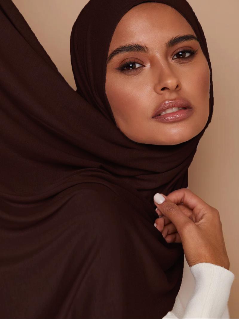 Women's Dopamine Fashion Color Palette Headscarf Turban Hijab, Soft Jersey Material, Elastic Design, Suitable for All Occasions, Plain Pattern Women's Dopamine Fashion Color Palette Headscarf Turban Hijab, Soft Jersey Material, Elastic Design, Suitable for All Occasions, Plain Pattern