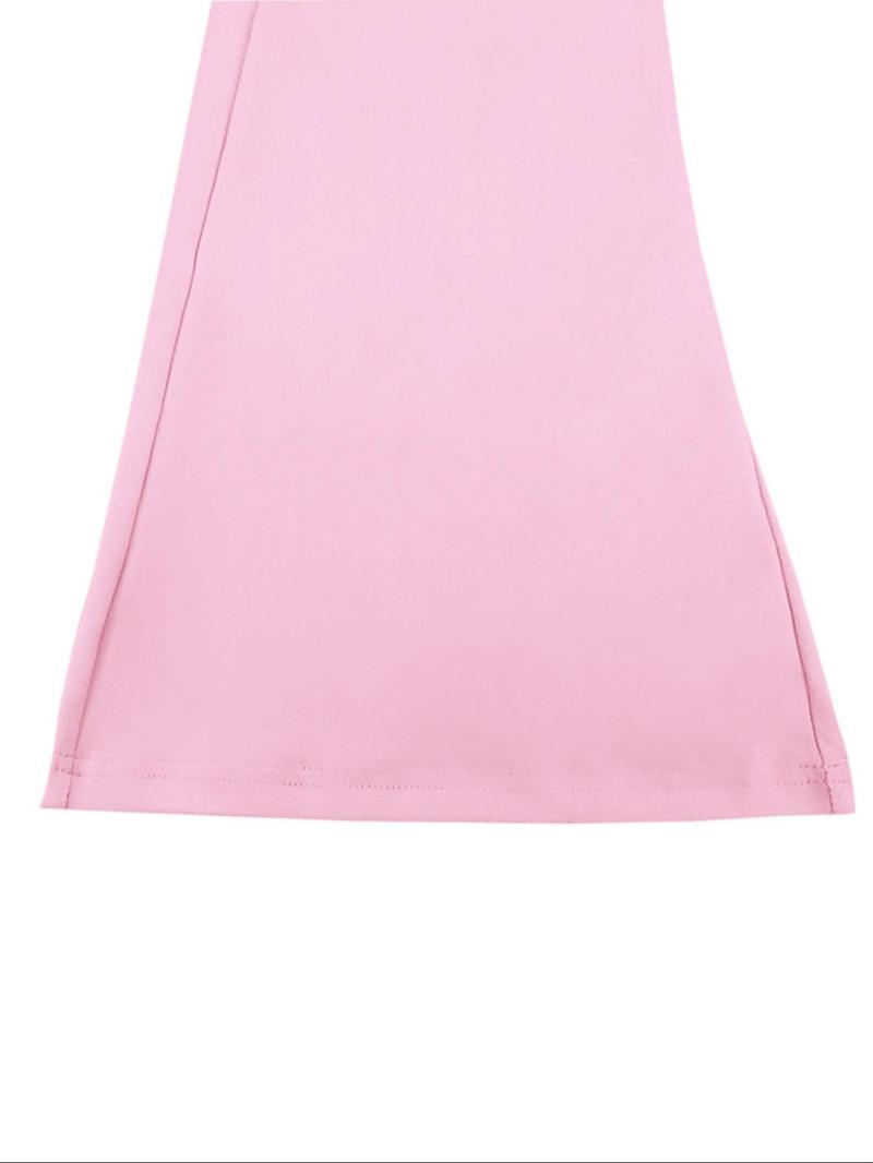 【LovelyWholesale】Women's Casual Sporty Cute Colorblock Print Zipper Design Top Flared Long Pants Set, Lovely Wholesale Us Fashion