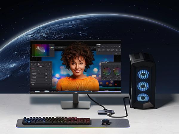 KTC 23.8" FHD 1080P 100Hz Computer Monitor, VA Panel FreeSync PC Gaming Monitor, HDMI VGA Ports, HDR, 4000：1 Contrast, LowBlue Mode, Ergonomic Tilt Eye Care for Home Office, H24V27