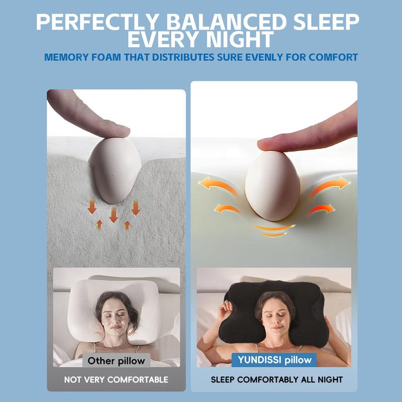 100% Supportive Memory Foam Pillow for Pain Relief - Orthopedic Cervical Pillow for Side, Back, and Stomach Sleepers, Ergonomic Support Pillow with Cooling Pillowcase, Gray | Perfect Gift for Black Friday, Halloween, Christmas & New Year 100% Supportive Memory Foam Pillow for Pain Relief - Orthopedic Cervical Pillow for Side, Back, and Stomach Sleepers, Ergonomic Support Pillow with Cooling Pillowcase, Gray | Perfect Gift for Black Friday, Halloween, Christmas & New Year