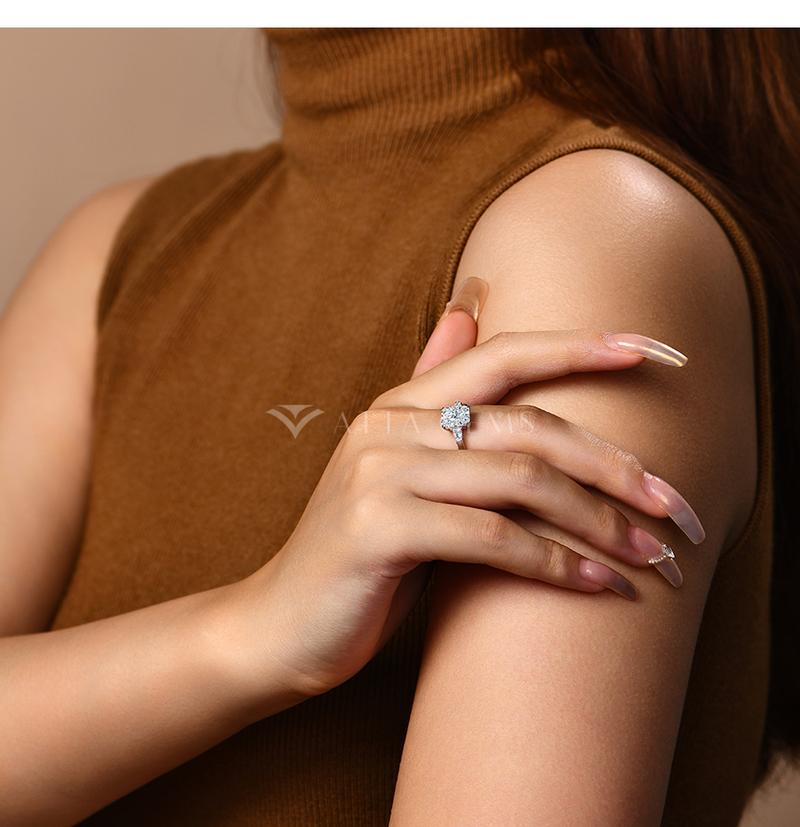 3.0CT Radiant Cut Synthetic Moissanite ring D Color VVS1  Anniversary  Engagement Gift Wedding Band R147