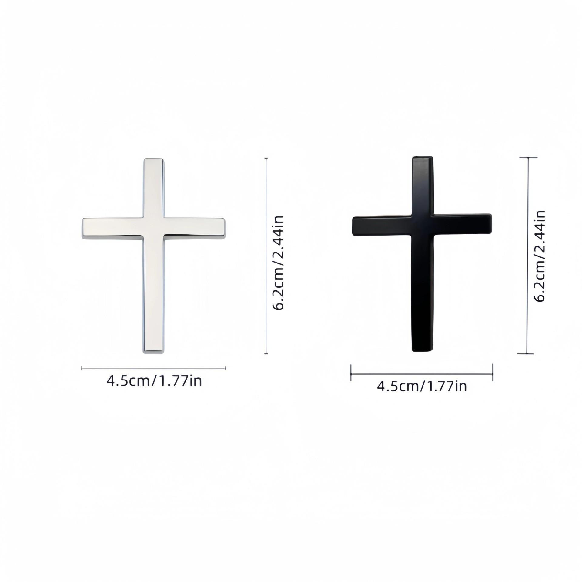 Car Metal Sticker 3D Cross Patch Scratch Cover, Personalized Body Decoration, Car Tail Decal, Unique Vehicle Ornament, Metal Cross Sticker