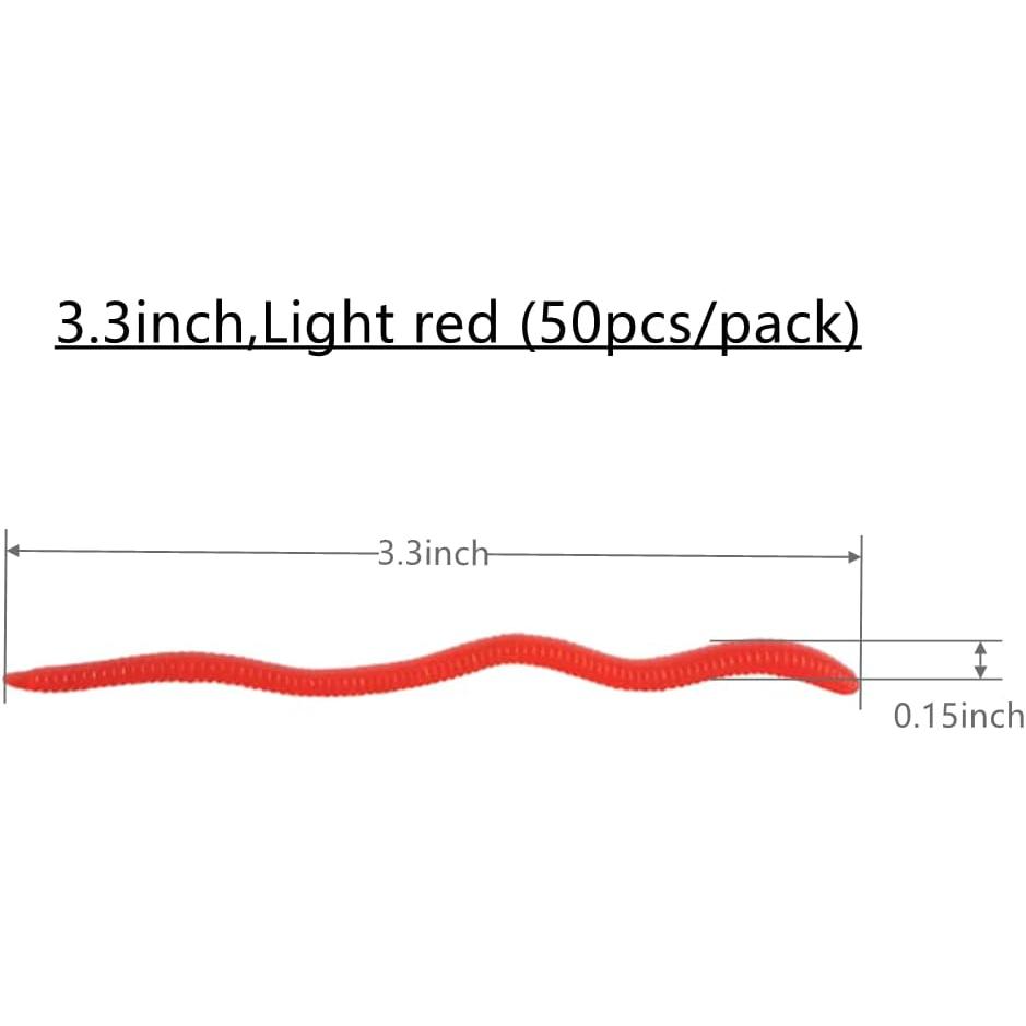 1.6in/3.3/3.9in Fishing Soft Lure Trout Worm Earthworm  Lifelike  Bloodworm Grub Worm Soft Fishing Lure Baits