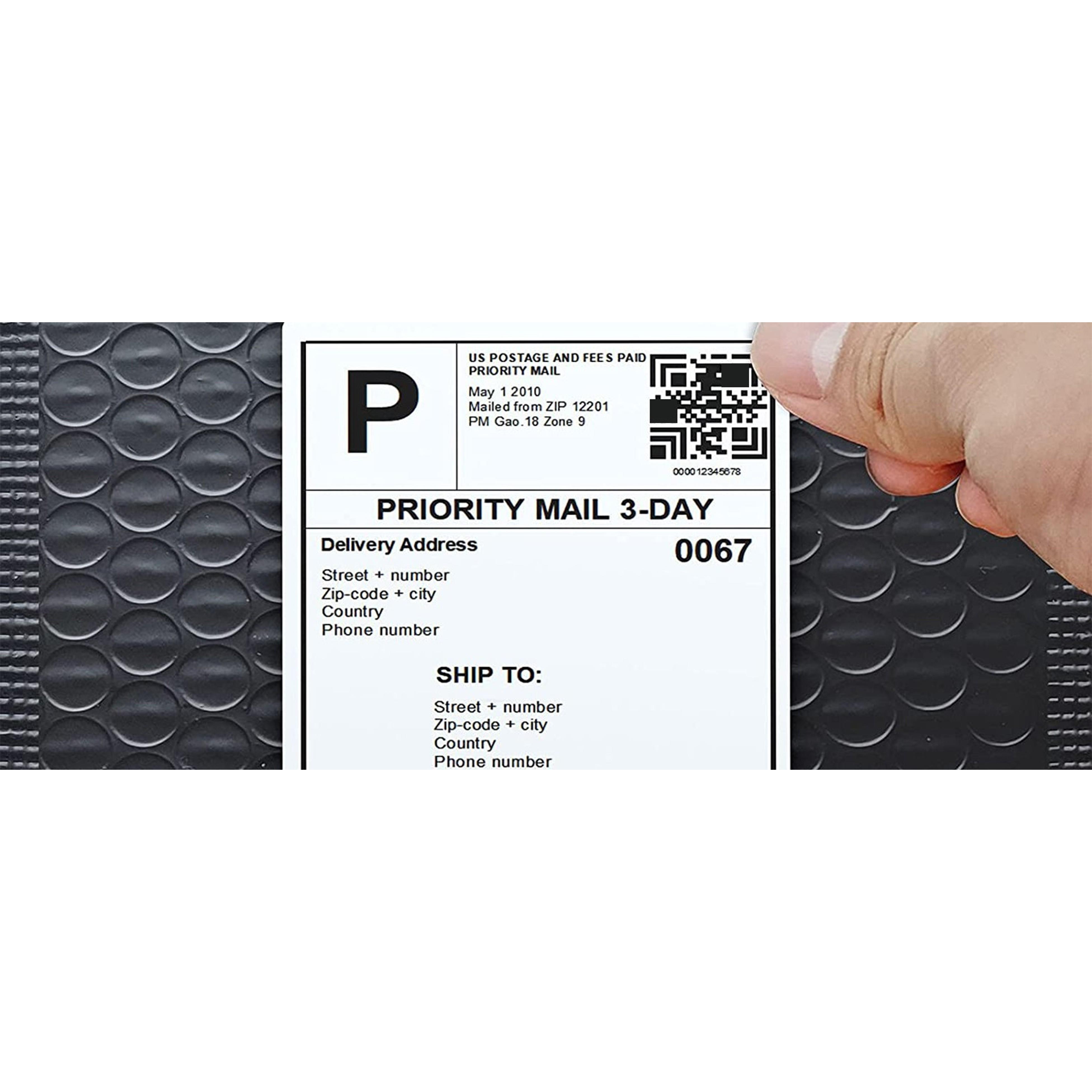 4x6 Direct Thermal Labels (1000 Labels) 4" x 6" Perforated Shipping Labels Compatible with Zebra Printers Fanfold Thermal Label Stickers for Shipping Packages - 1 Stacks White Labels