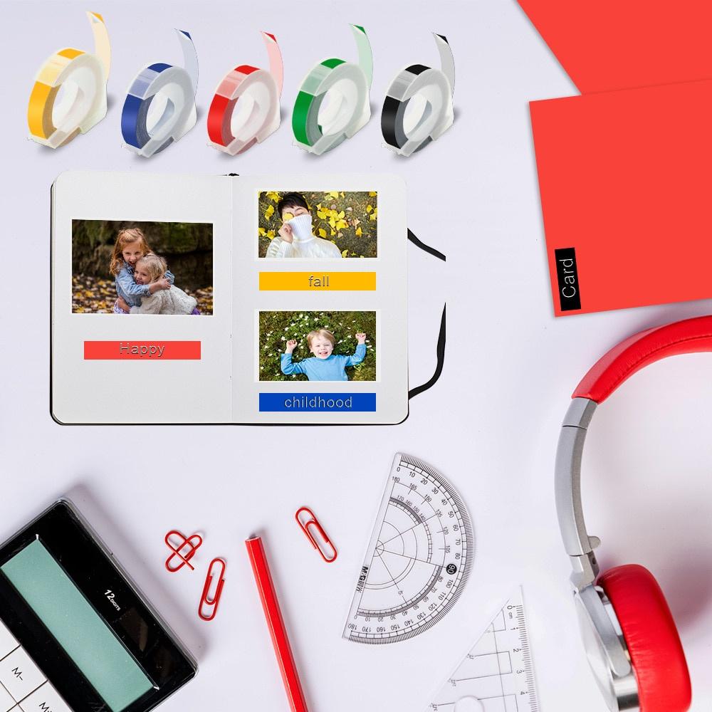 2026 New Small C101 Label Maker, 3D Embossed Label Writer, Replaces Motex E101, Free 2 Rolls 9mm*3m Tape, Office & DIY Use, No Battery Included