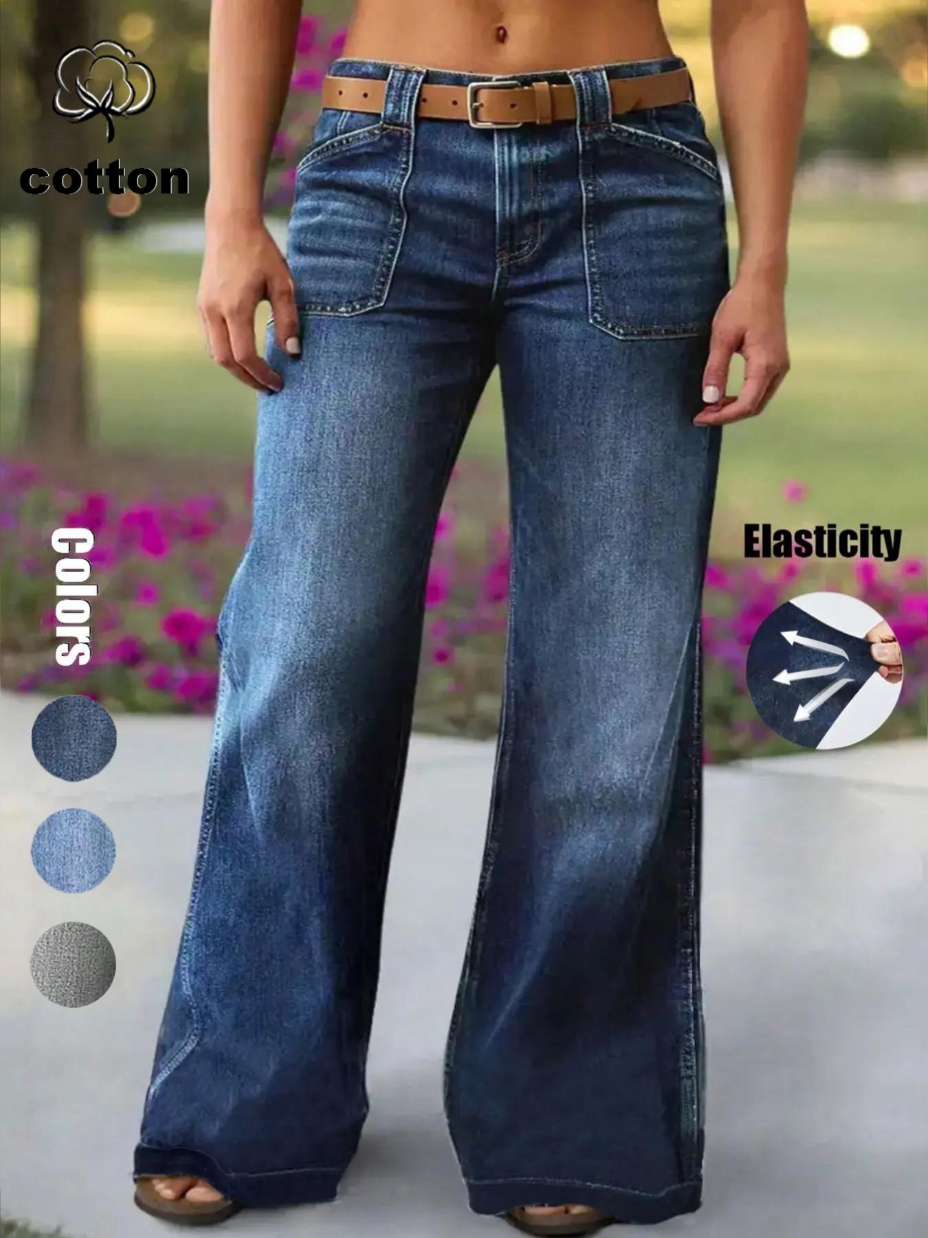 Women's Loose Straight Leg Denim Jeans, Comfortable Casual Style, Perfect for Daily Wear and Outdoor Activities, T-chic Women's Loose Straight Leg Denim Jeans, Comfortable Casual Style, Perfect for Daily Wear and Outdoor Activities, T-chic