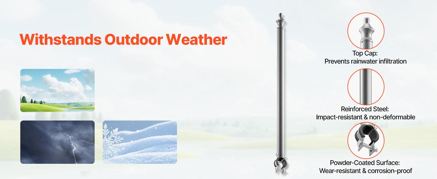 VEVOR Chain Link Fence Extensions, 18 Packs 27.4 Extension Height, Galvanized Post Extender for 1.3 to 1.5 Top of Fence, U Bracket, Barbed Wire Extend Arm for Privacy, Prevent Dogs Jumping Out