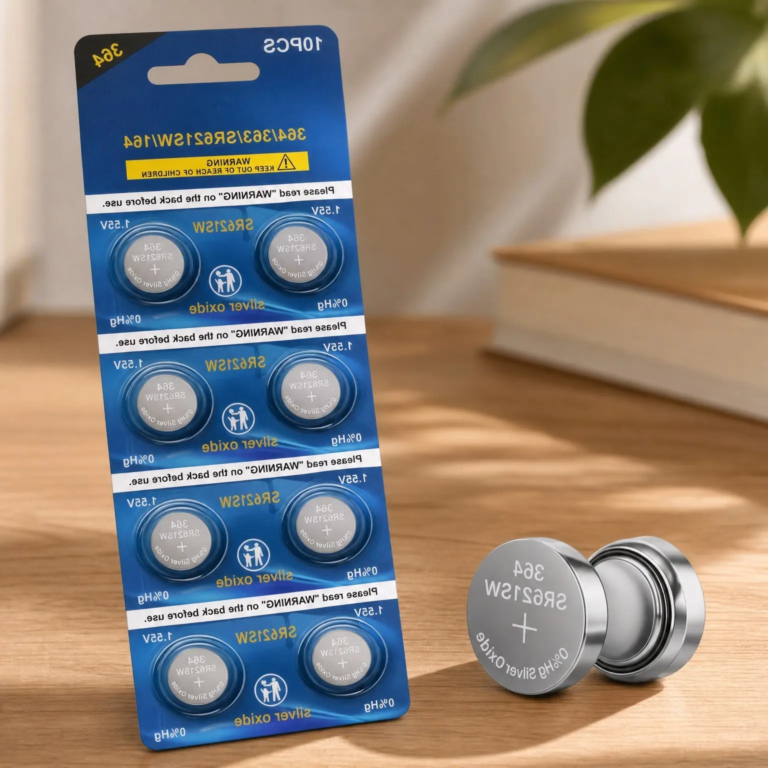 SR621SW 364 Watch Batteries 10 Pack 1.55V Silver Oxide Button Cells | AG1 363 LR621 V364 - Long-Lasting and Leak-Resistant for Watches, Toys and RemotesGift