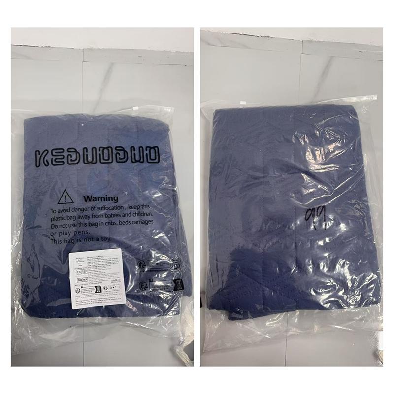 Waterproof Quilted Fitted Sheet Set - 3 Pieces (1 Mattress Cover + 2 Pillowcases), Deep Pocket, Navy Blue