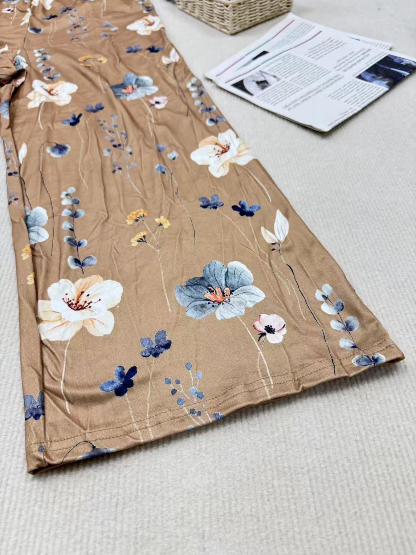 Comfortable Loose Jumpsuit, Perfect Vacation Selection, Just Right Pocket Design, U Neck Ruched Fit, Precise Tailoring, Sleeveless, Floral