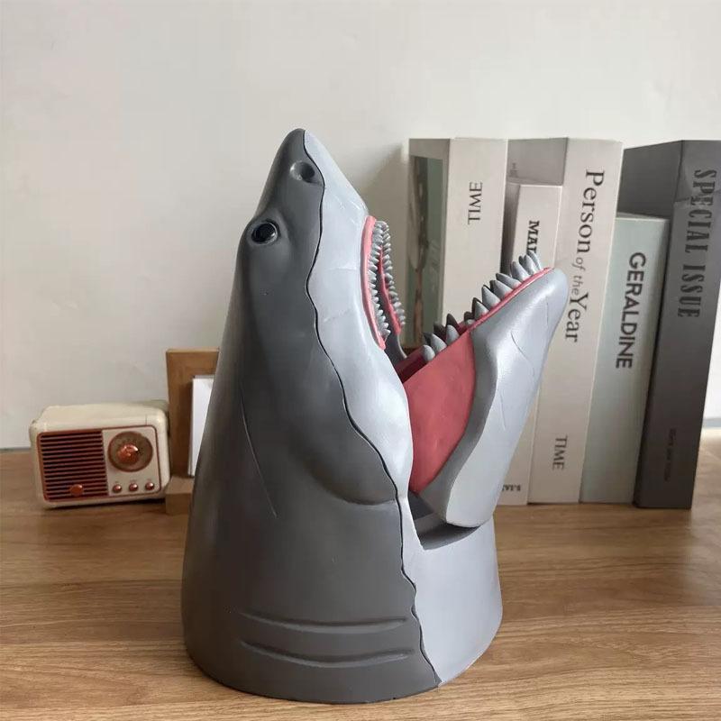JAWS 50th Anniversary Limited Edition Shark-Shaped Popcorn Bucket, Reusable Creative Snack Bucket, Suitable as Storage Bucket