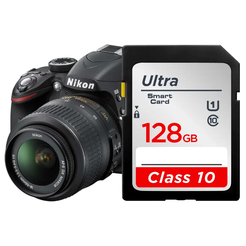 【HOT】High-Speed V10 Series Flash SD Memory Card with Fast Write, 16GB/32GB/64GB/128GB/256GB Full Size, for Cameras and Photographers