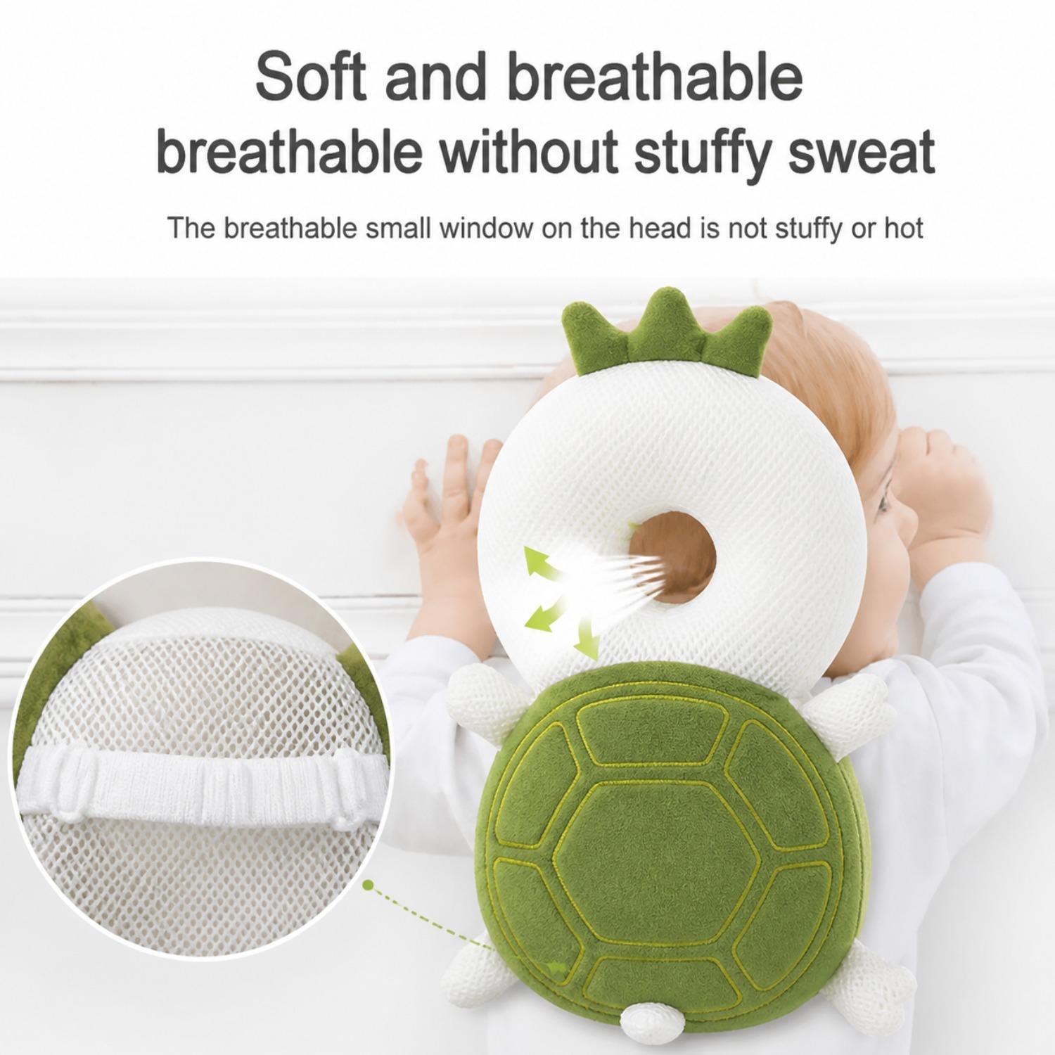 1pc Turtle Anti-Collision Backpack, Outdoor and Home Educational Protective Gear, Cute Turtle Backpack with Cross Strap, Breathable Summer Anti-Fall Pad for Early Education Materials for Walking Practice