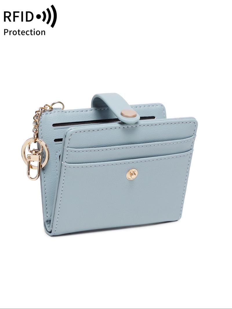 Women's Solid Color Zipper Wallet, Fashionable PU Leather Card Holder, Casual Versatile Wallet for Daily Use, Credit Card Holder