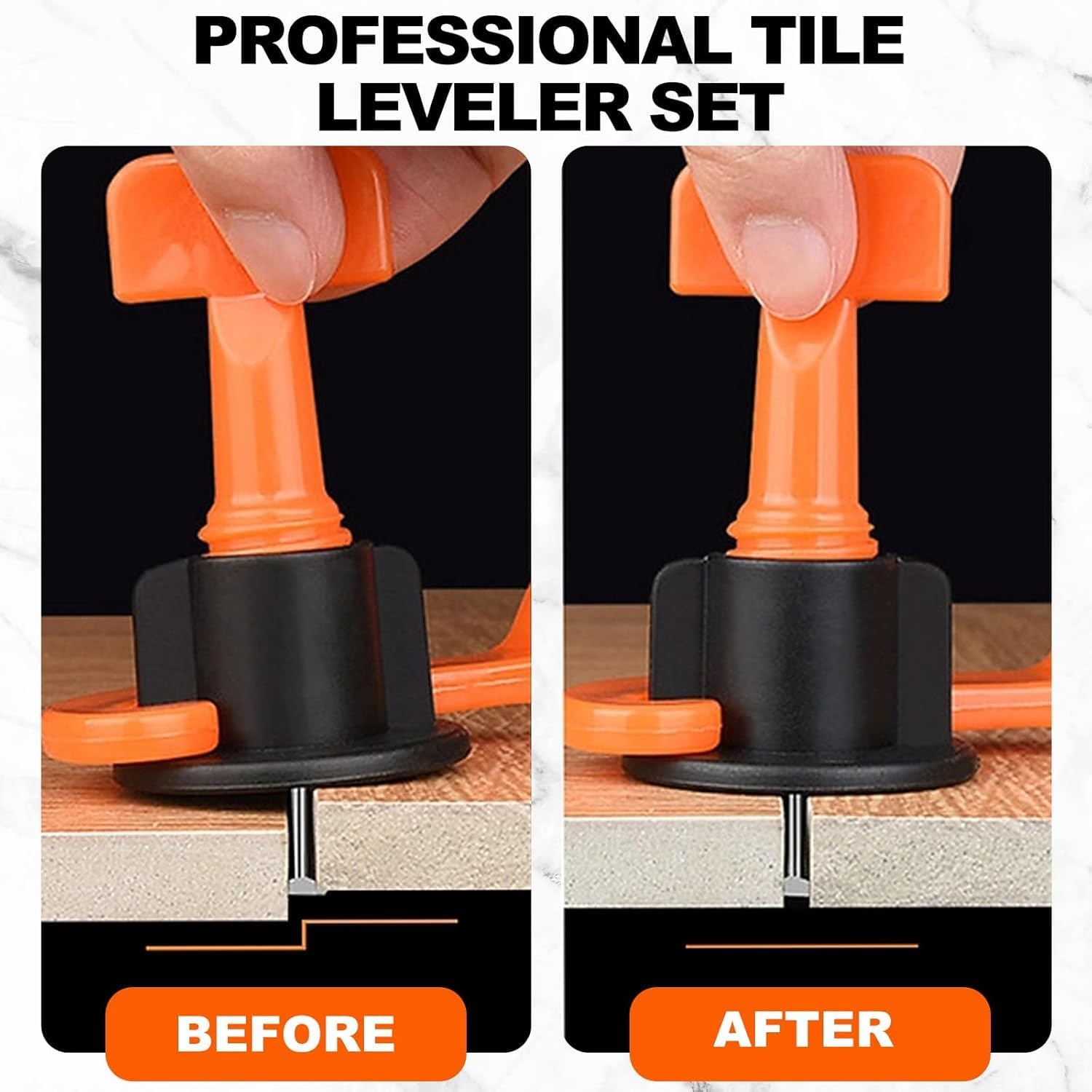 Tile Leveling System Kit, 250 count 1/16'' Levelers, 1300 count Spacer Clips and 125 Steel Wedges and 5 Wrenches,  Tile Spacers Leveling System for Walls & Floors Installation