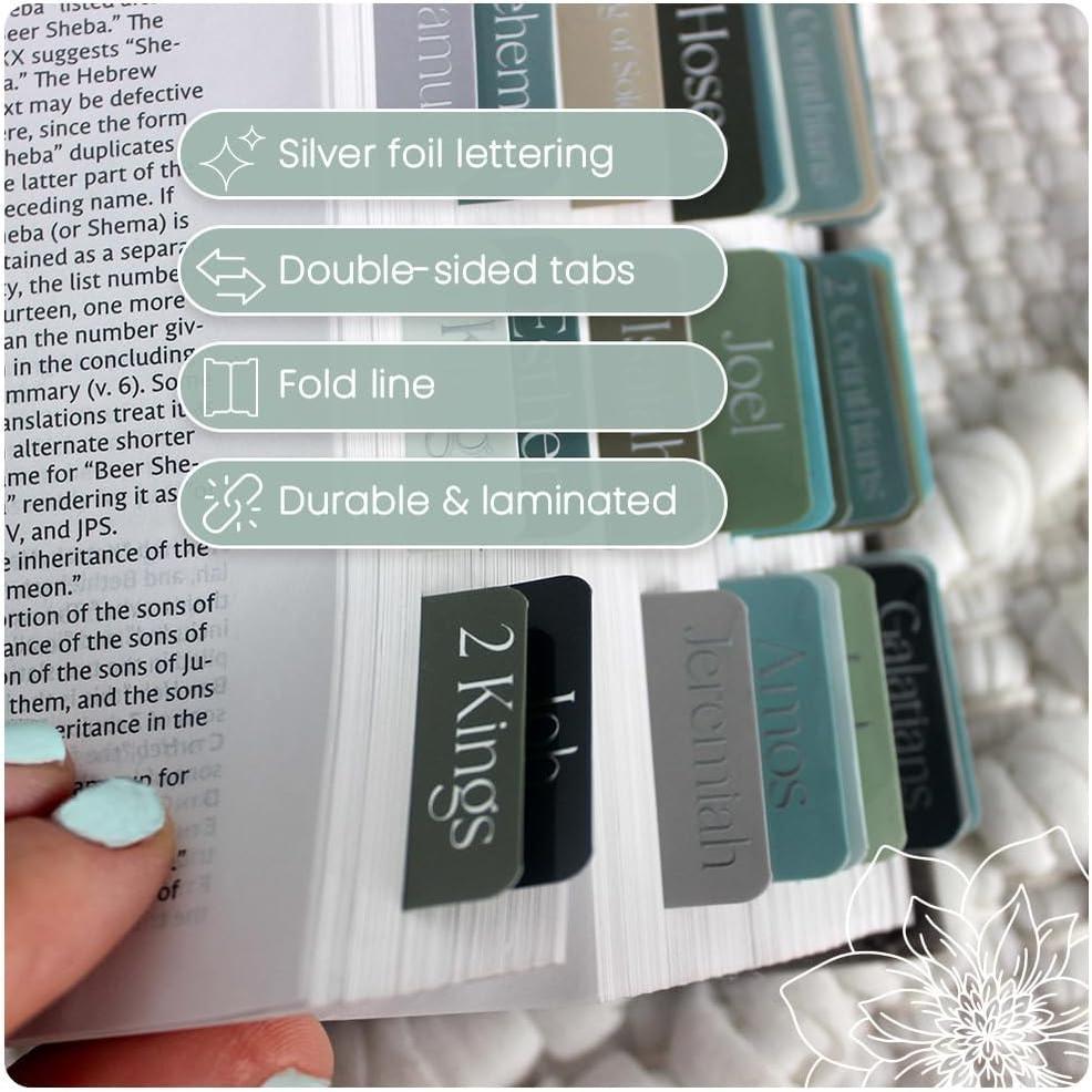 90-Piece Glossy Laminated Durable Index Tabs, Christian Indexing Tool for Old Testament & Catholic Apocrypha, Journaling & Study Supplies