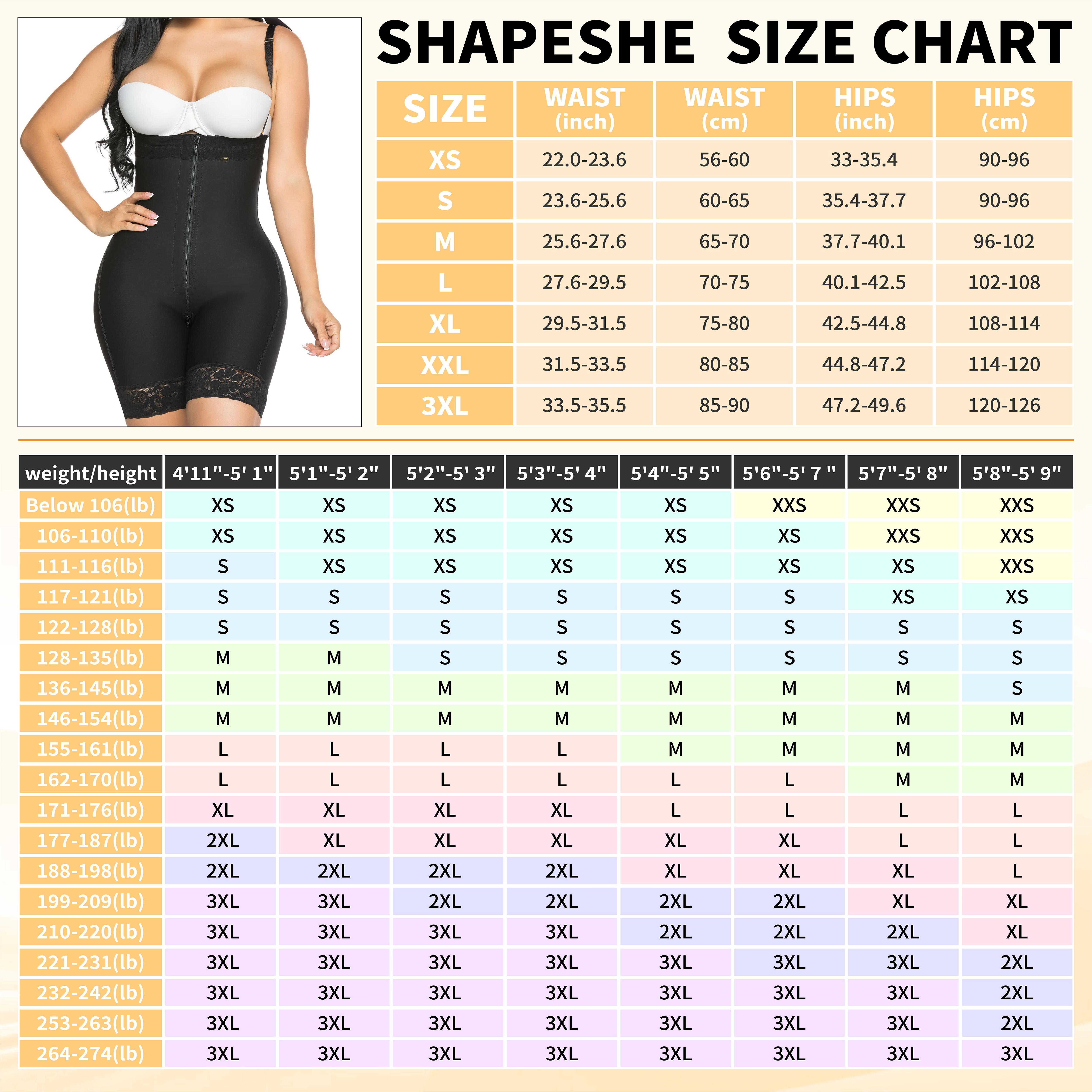 SHAPESHE Shapewear Shorts for Women High Waisted Underwear Bodysuits