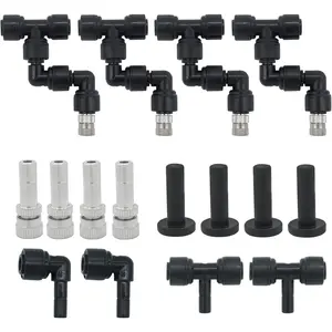 4 Pack Reptile Mister Nozzles，Reptile Misting Nozzles 1/4'', Reptile Fogger Fine Mist Nozzles for Full Water Coverage, Replacement Micro Spray Nozzles