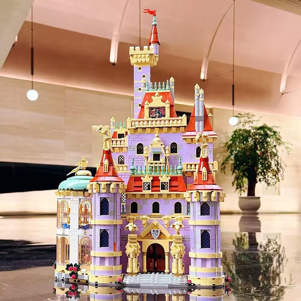 Beauty and Beast Castle Building Blocks Set, Educational Toy, Home Office Decoration, Adult Use, Christmas Gift, Compatible with 43263 2916PCS