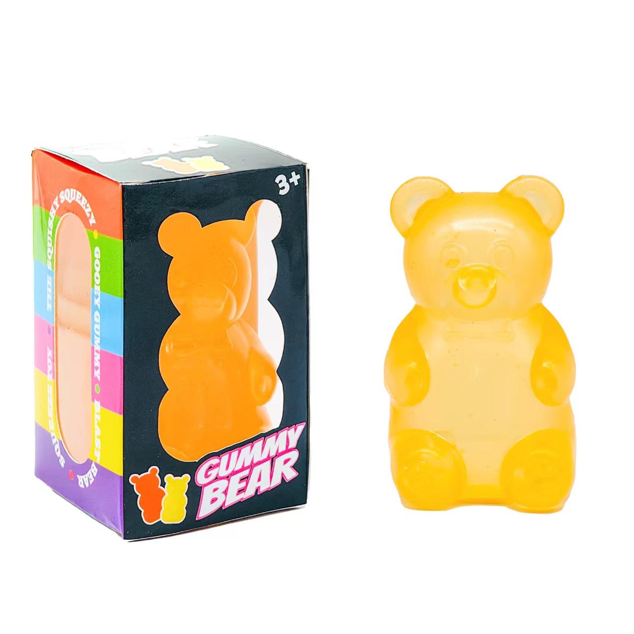 Soft Candy Bear Toy, Sugar-Filled Plush Stress Relief Toy, High-Density Squeeze Ball, Ideal for Kids and Students, Ultra Soft Pressure Release Toy