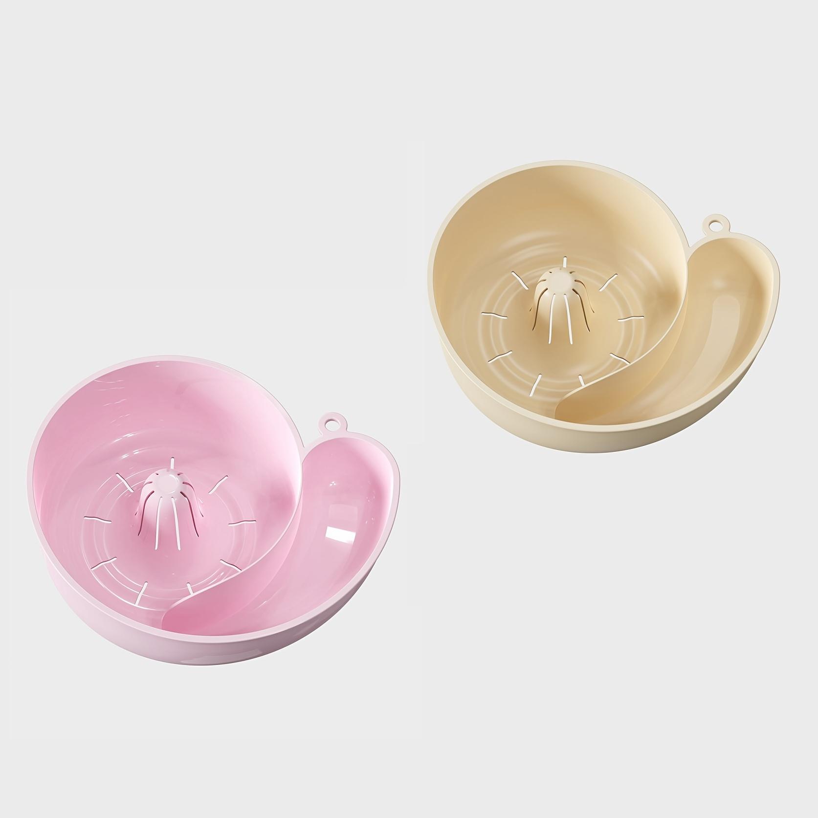 Snail Sink Drain Basket - Automatic Cleaning Hair Catcher, Machine Washable PP Plastic, Cream/Pink, Kitchen & Bathtub Drain Strainer