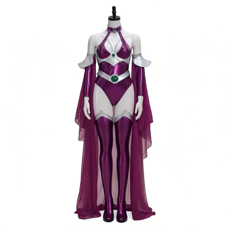 Teen Titans Starfire‌ Purple Jumpsuit Cosplay Costumes Anime Character ...